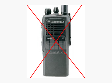 GP340 UHF 403-470Mhz, 16 kanaler, 1-4watt, PL , 5 tone, VOX