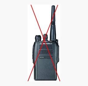 GP344 VHF 136-174Mhz, 16 kanaler, 1-5watt, PL, 5 tone, VOX