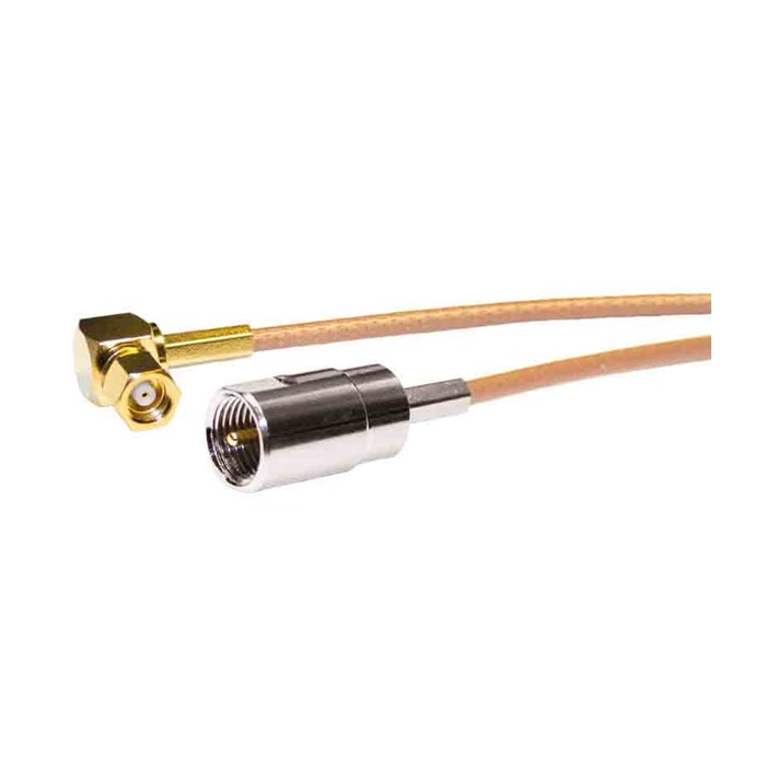 adapter cable FME-male-SMC-female angle 0,25m RG316