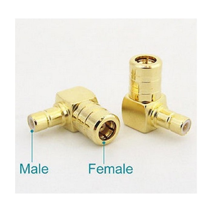 SMB-male/SMB-female angle  adapter goldplated