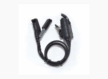 IP68 Dual Radio Tactical Push to Talk. Nexus socket configured for dynamic & electret microphone input. Connection to 2 x R7/MXP600