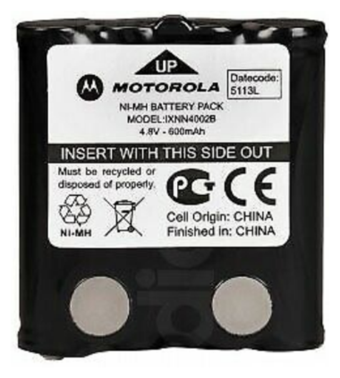 Motorola Battery Pack, 600 mAh, NiMH