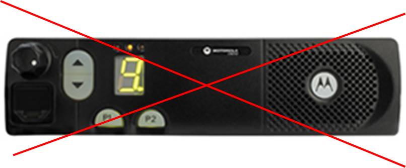 CM340 UHF 438-470 MHz, 5 tone, 10 kanaler, 1-25W