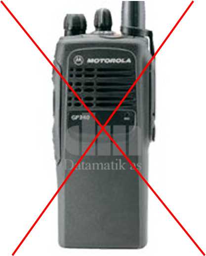 Radio, GP340, UHF, On-Board kommunikasjon