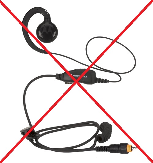 Accessory kit, clip single pin earpiece w/ptt, pvc free - No longer available from Motorola