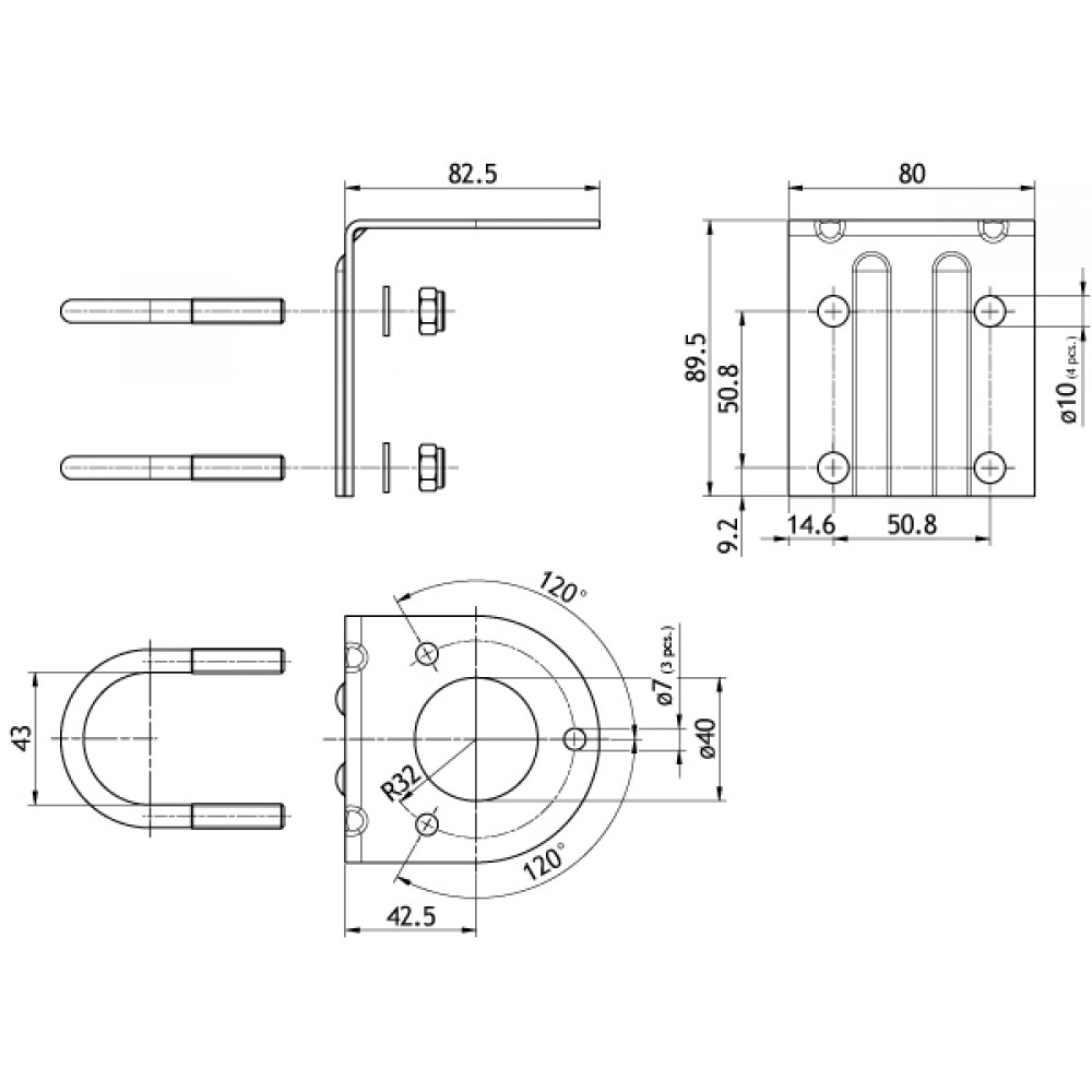 SM-MAS Mast Mounting Bracket