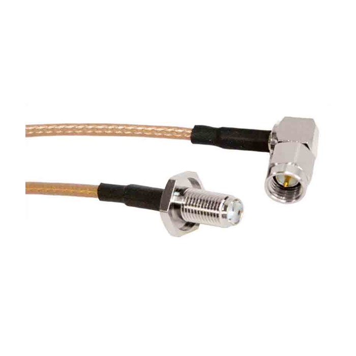 adapter cable SMA-male-SMA-female chassis 0,5 m RG316