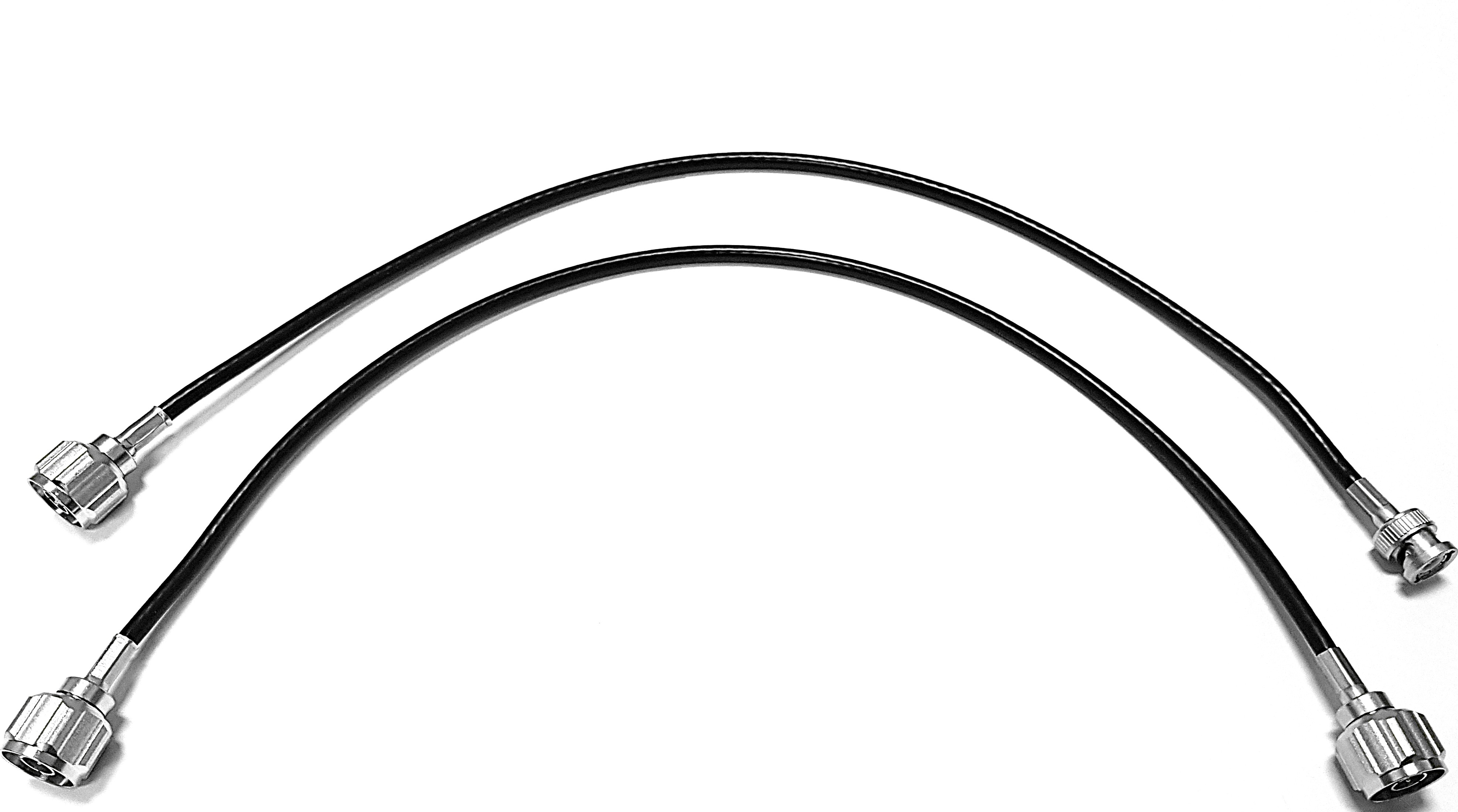 Antenna Cable kit for Repeaters with BNC and N-connector to Duplexer with N-connector, 2 meter cable length
