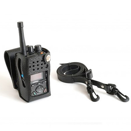 Black leather carrying case for DTxx5 radio
