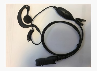 1 wire G-formet ørehøyttaler m/ Inline PTT
