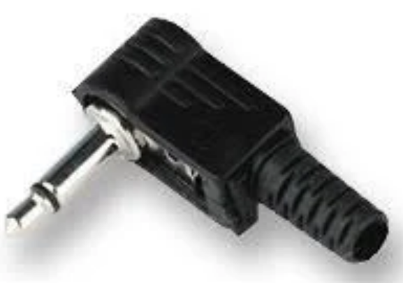 Audio plug. Mono 3.5 mm angle