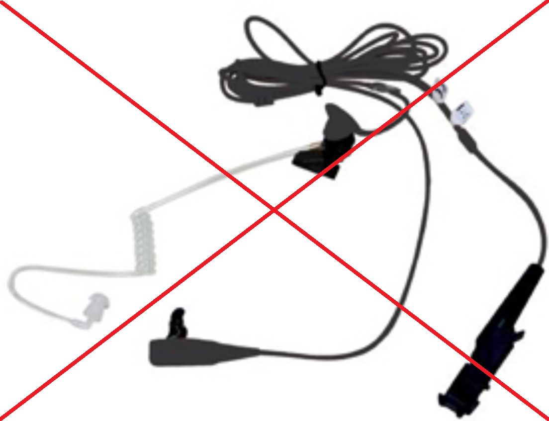 2-Wire Surveillance Kit Black With Quick Disconnect Clear Acoustic Tube - REPLACED BY PMLN7269ANS