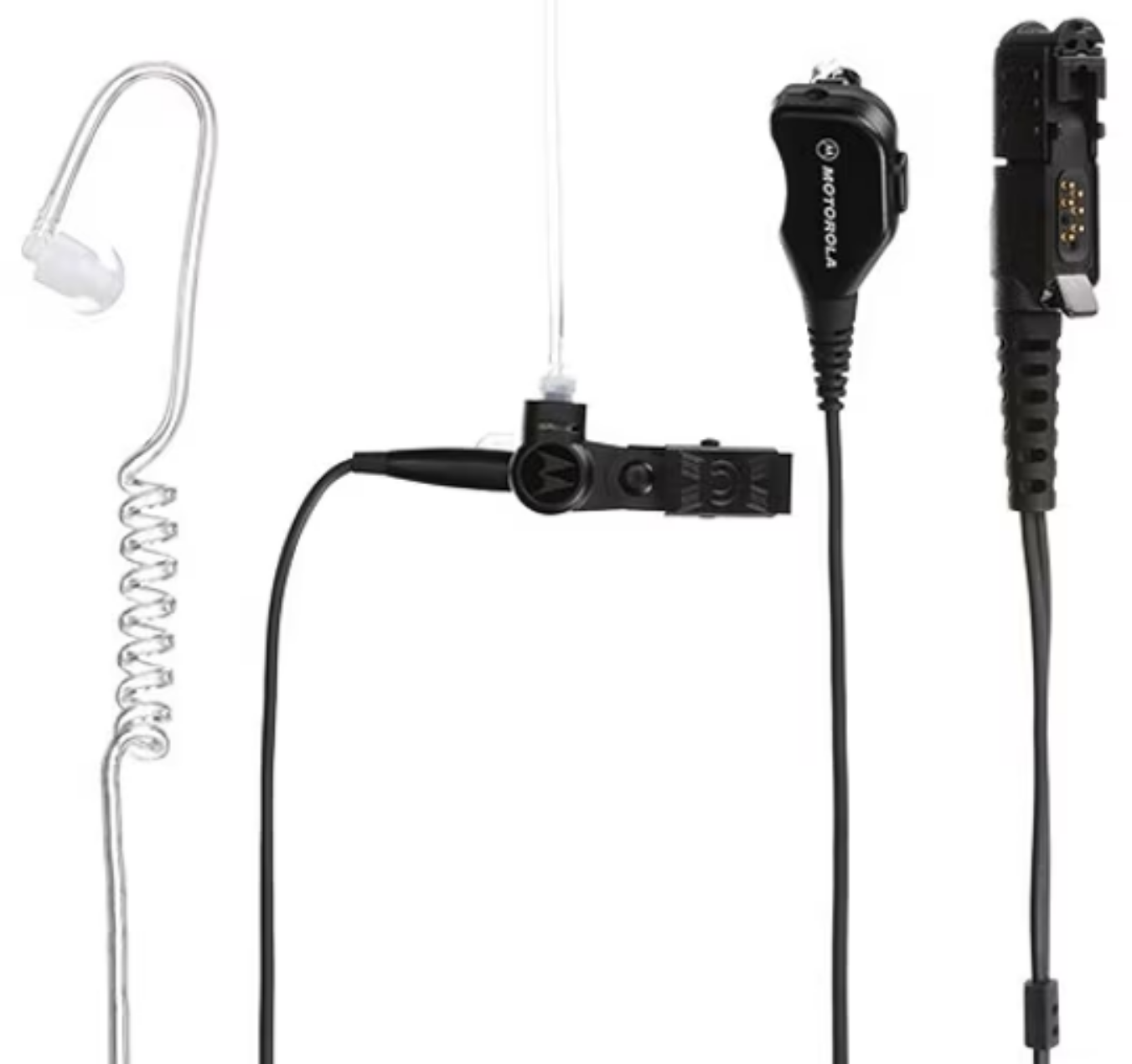2-wire IMPRES surveillance kit with noise suppression function and quick disconnect clear acoustic tube