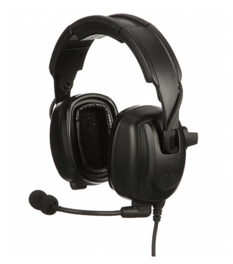 Over-the-Head, Heavy-Duty Headset With Boom Microphone