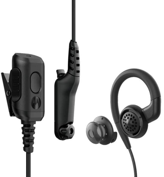 2-Wire Swivel Loud Audio Earpiece with Eartip