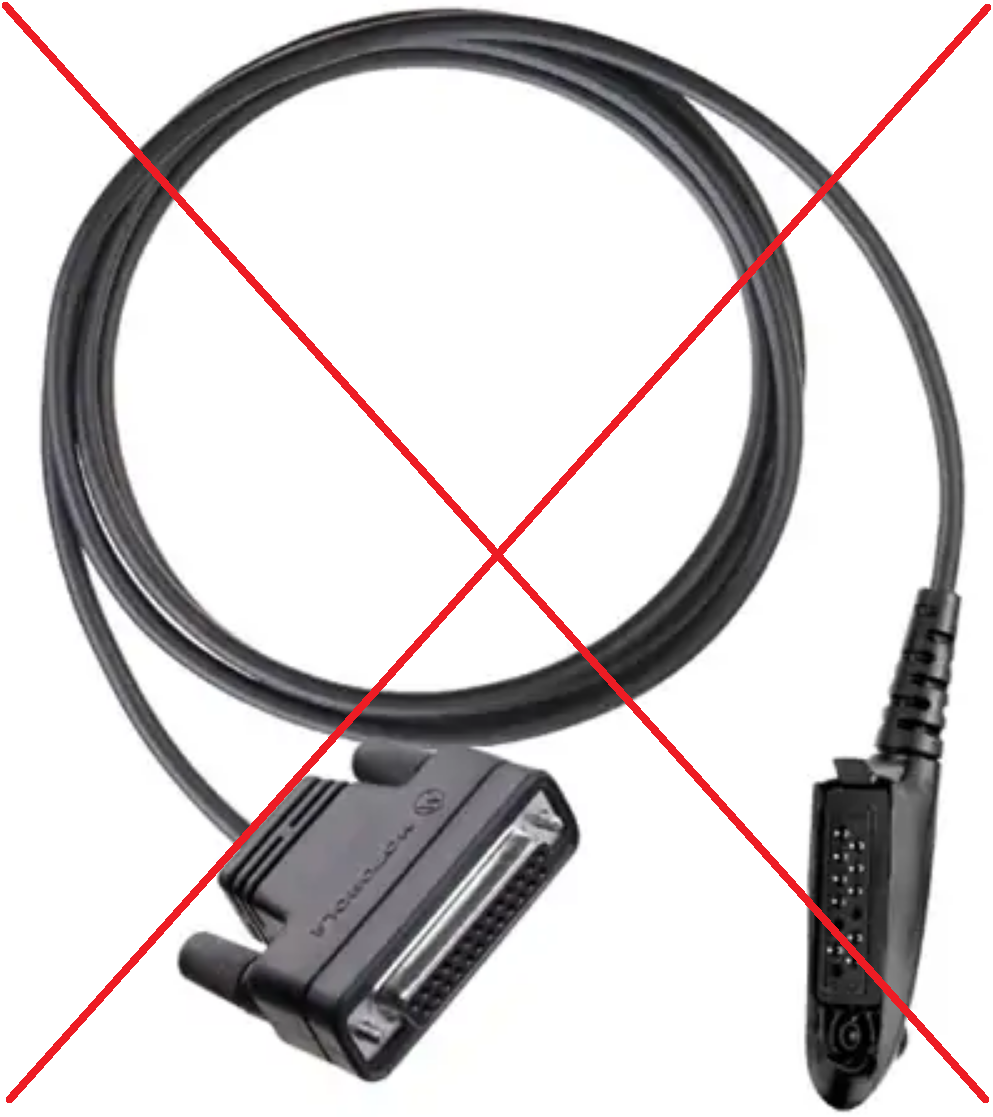 Ribless Programming Cable - No longer available from Motorola