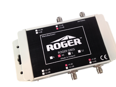 Roger-GPS GNSS Amplifier & Splitter 3 ports (GPS, GLONASS, GALILEO, BEIDOU) in IP67 enclosure
