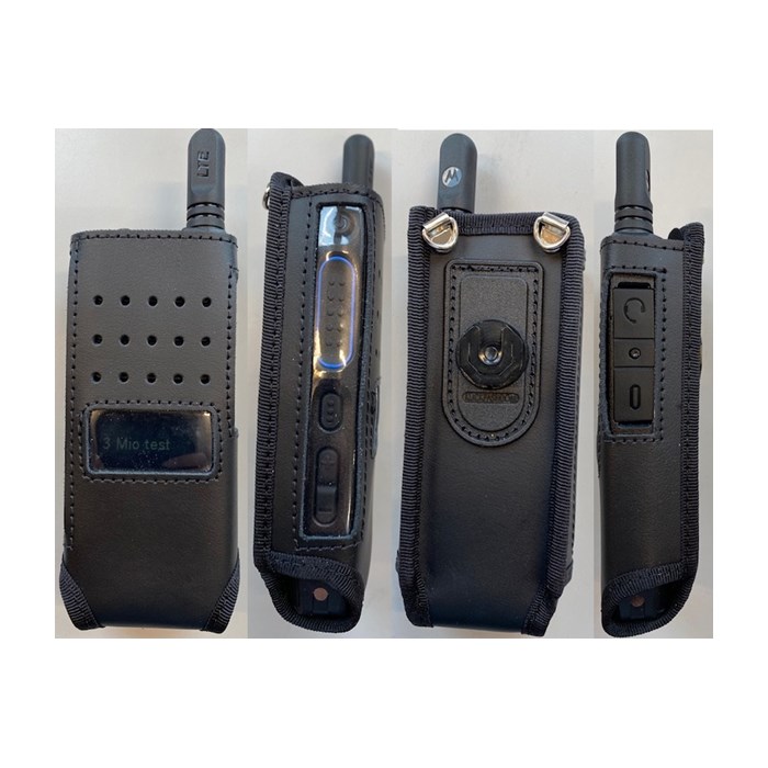 Leather Case in Black for Motorola TLK110 Wave™