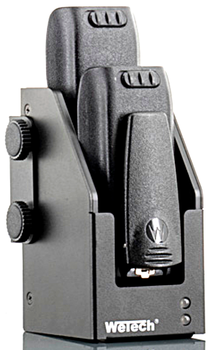2-in-1 Vehicle Charger for MPX600 batteries, 12-24 VDC.