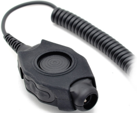 IP67 Tactical PTT with auto switching amplifier circuit, Nexus headset socket (for use with dynamic & electret microphone inputs)
